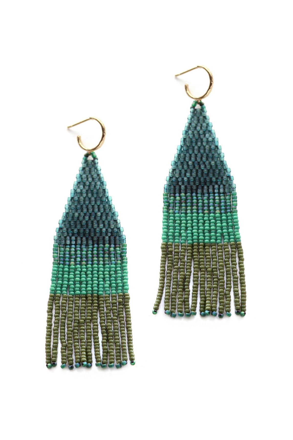 FRANJA BEADED FRINGE EARRINGS BY BLUMA PROJECT