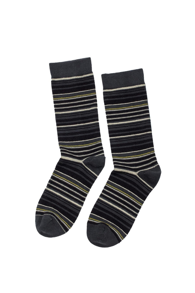 MULTI STRIPE CREW SOCK BY LITTLE RIVER SOCK MILL