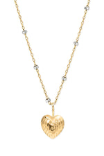 DOUBLE FACE HEART NECKLACE BY PHYLLIS AND ROSIE