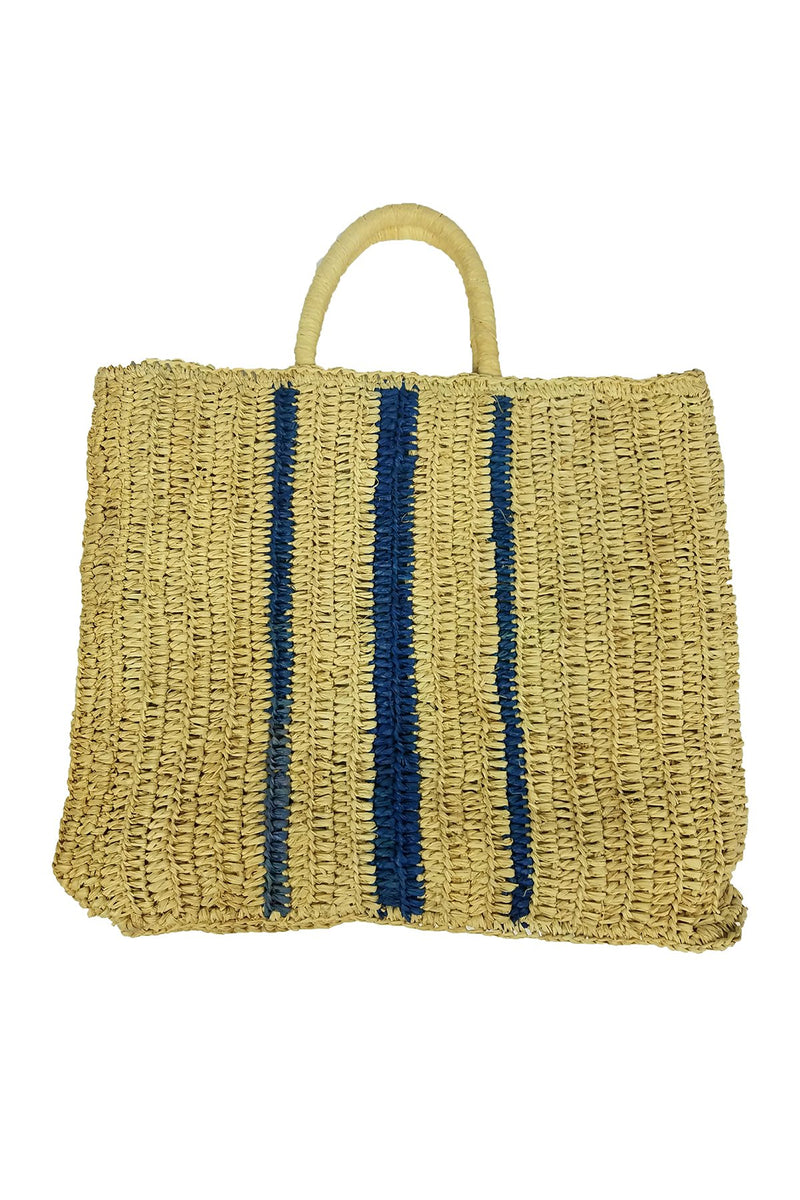 ROW STRIPE STRAW  BAG