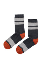 CUSHIONED STRIPED CREW SOCK BY LITTLE RIVER SOCK MILL