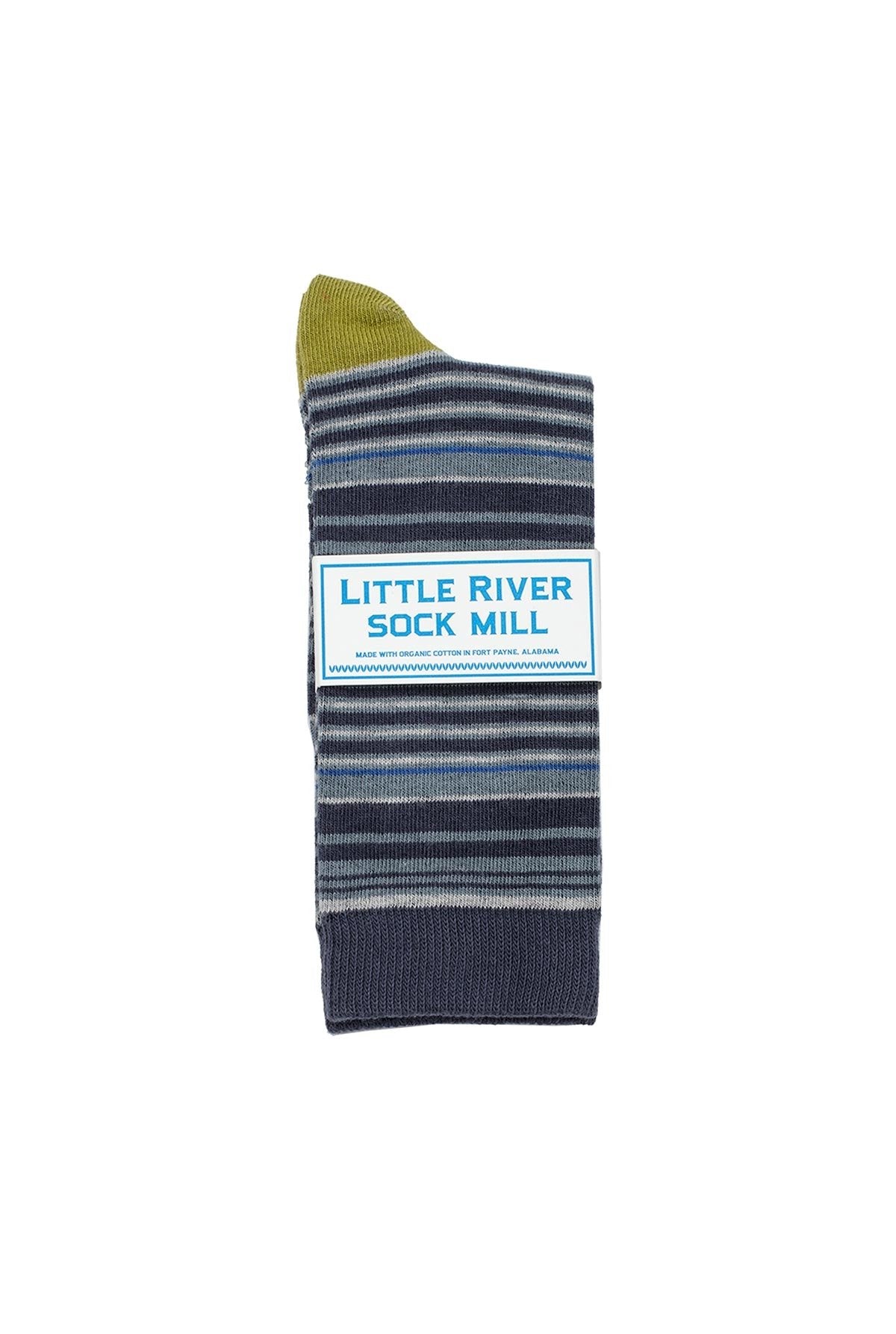 MULTI STRIPE CREW SOCK BY LITTLE RIVER SOCK MILL