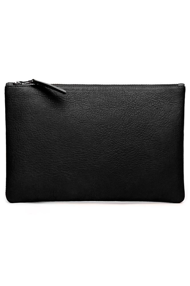 AMELIA LEATHER ZIP CLUTCH