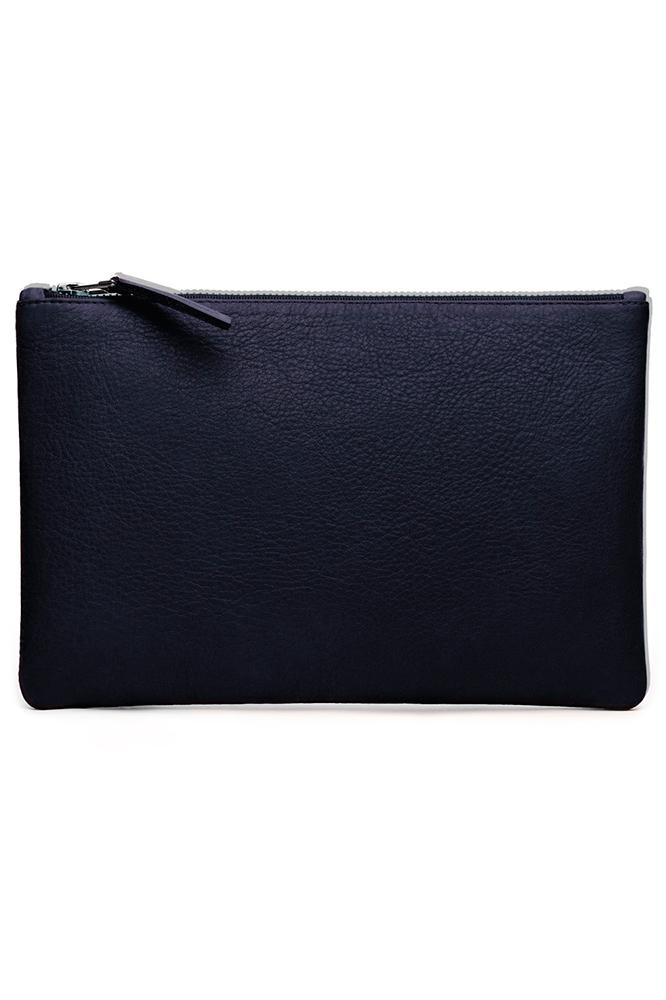 AMELIA LEATHER ZIP CLUTCH