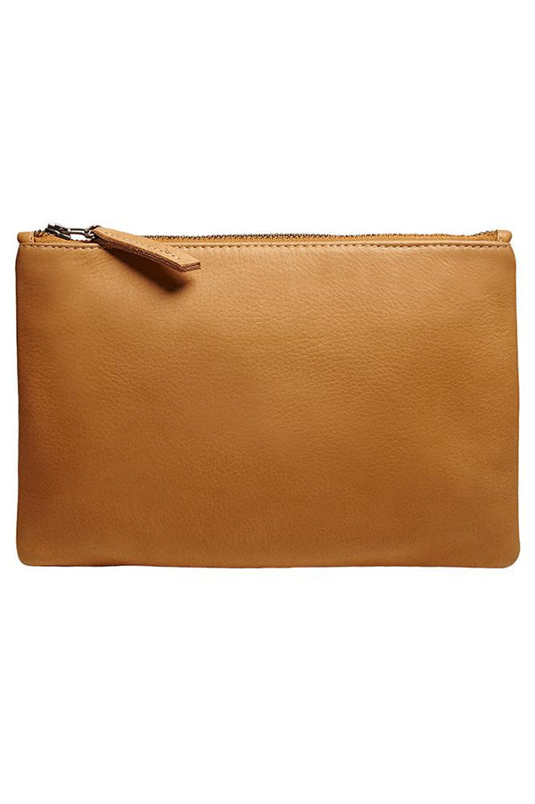 AMELIA LEATHER ZIP CLUTCH