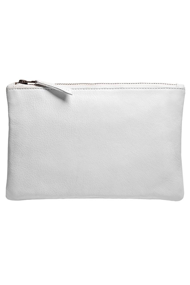 AMELIA LEATHER ZIP CLUTCH