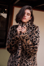 CHRISSIE LEOPARD FAUX FUR COAT