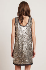 CARMELA ANTIQUE SEQUIN SLEEVELESS DRESS