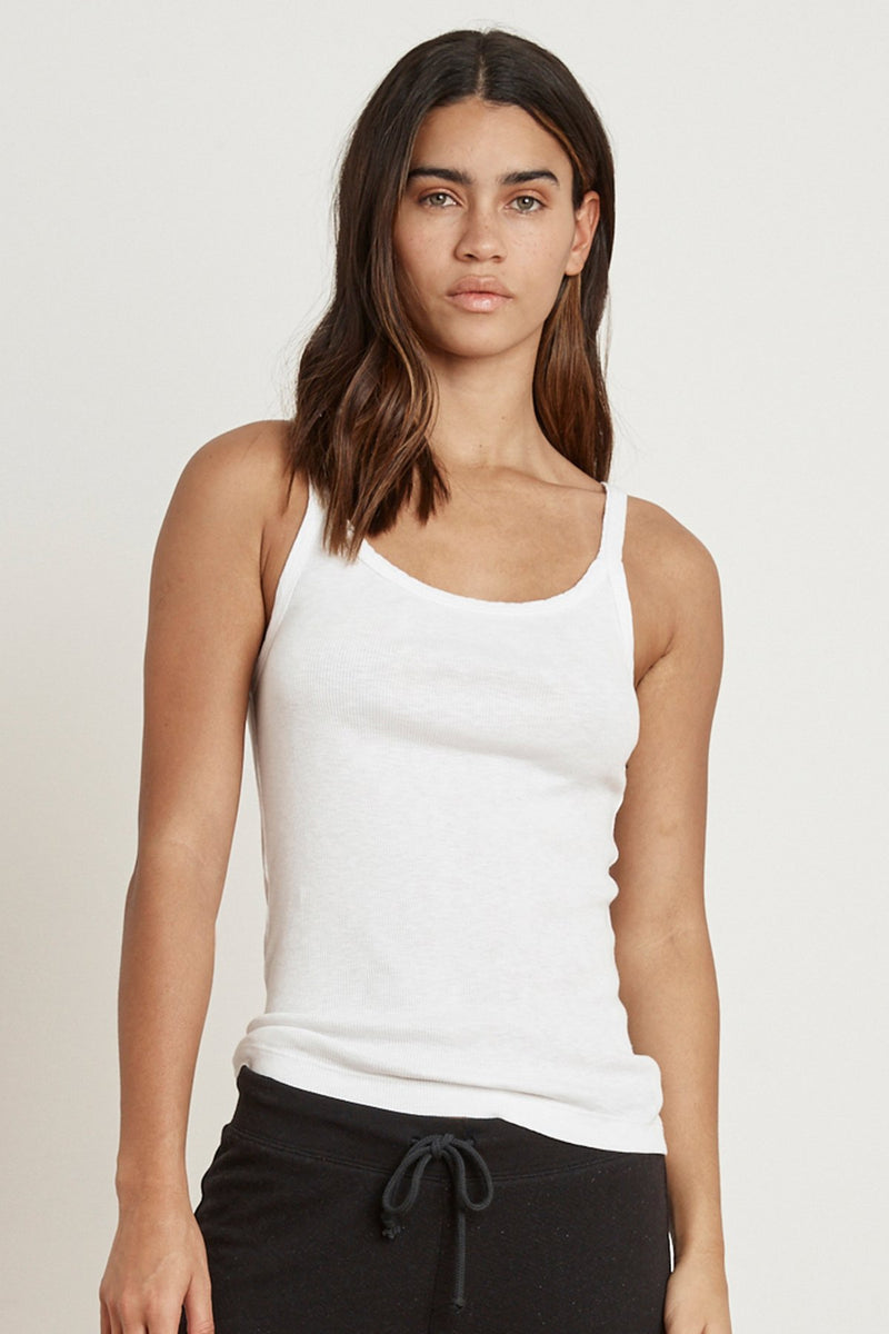 ALIZA RIBBED COTTON LAYERING TANK