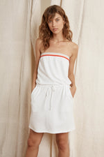 BECKIE VINTAGE TERRY STRAPLESS DRESS