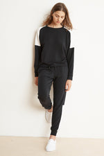 BRYN LUXE FLEECE COLORBLOCK PULLOVER WITH SANDY JOGGER