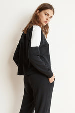BRYN LUXE FLEECE COLORBLOCK PULLOVER SIDE 