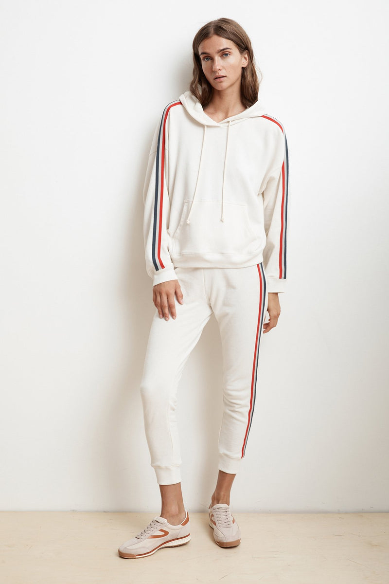 XIA STRIPE TRIM TERRY JOGGER PANT