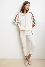 XIA STRIPE TRIM TERRY JOGGER PANT