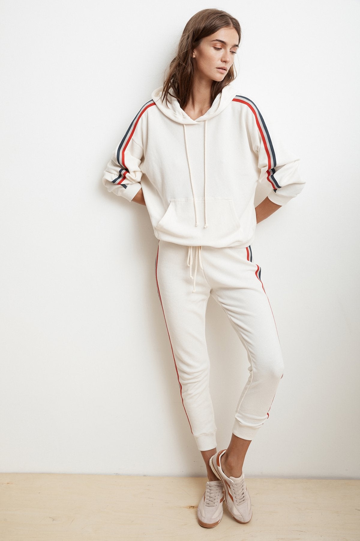 XIA STRIPE TRIM TERRY JOGGER PANT