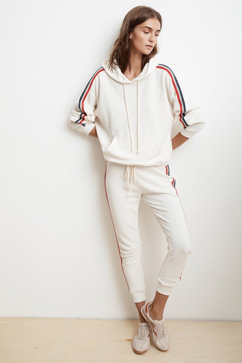 XIA STRIPE TRIM TERRY JOGGER PANT