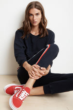 XIA STRIPE TRIM TERRY JOGGER PANT
