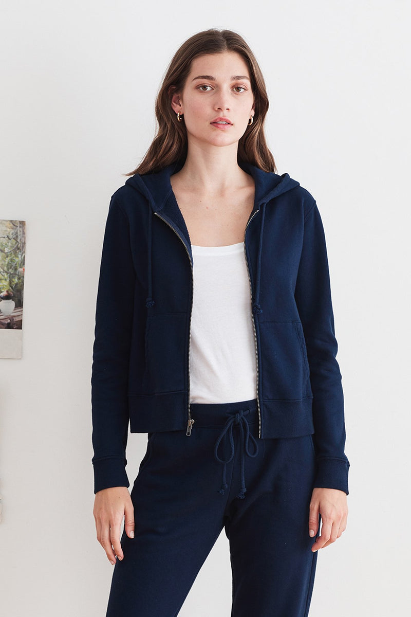 EDNA VINTAGE FLEECE ZIP UP HOODIE