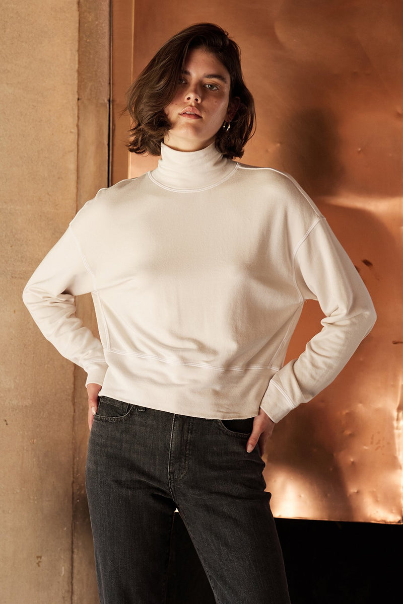 PRESLY LUXE FLEECE TURTLENECK PULLOVER