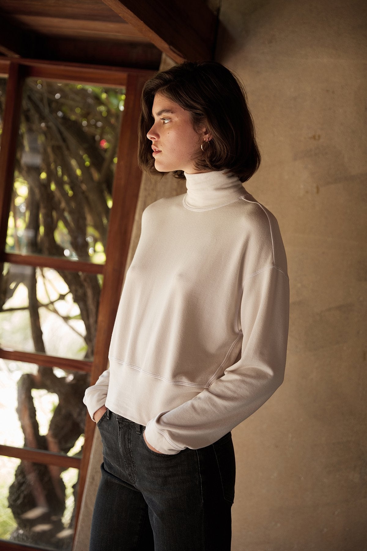 PRESLY LUXE FLEECE TURTLENECK PULLOVER