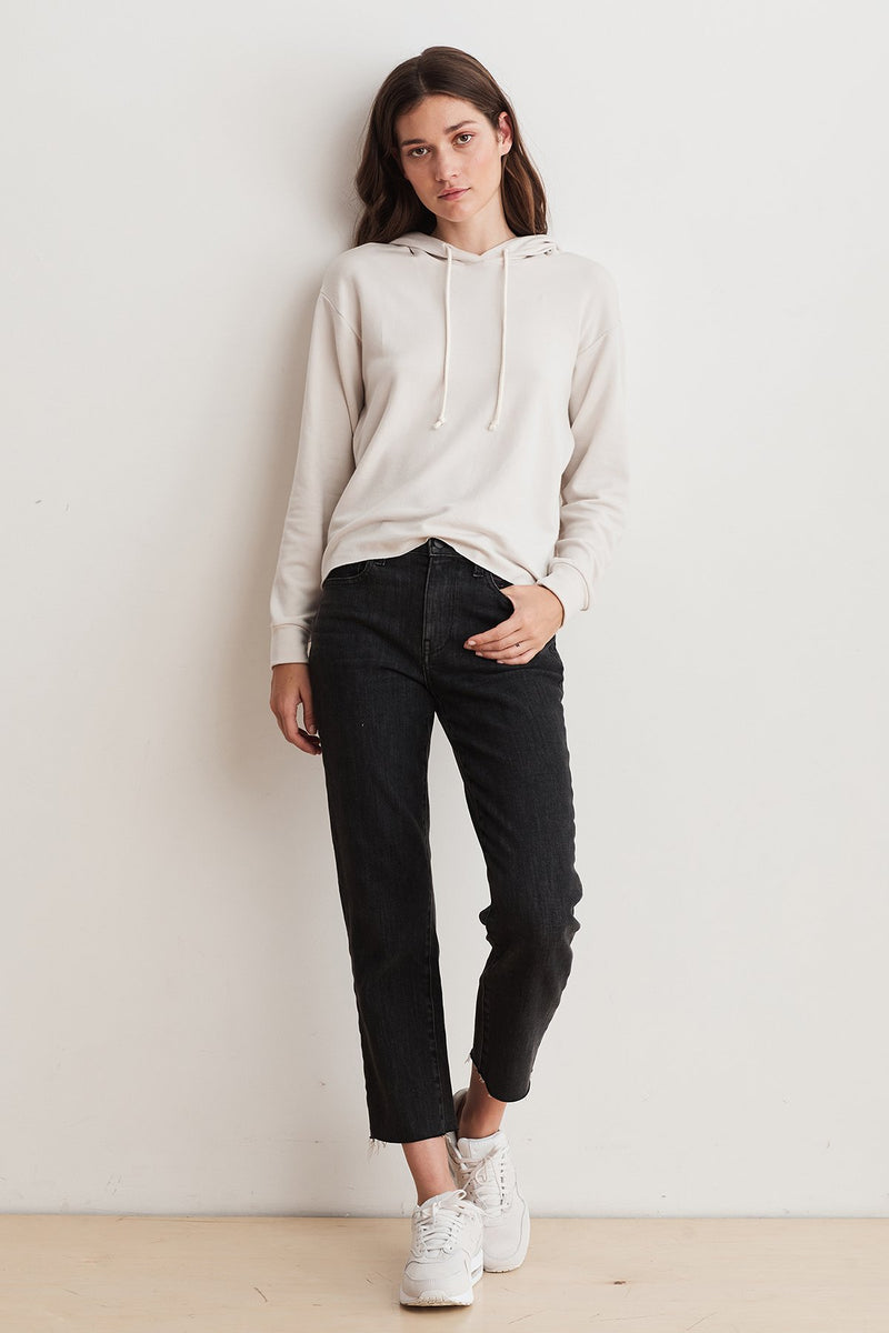 ABBY LUXE FLEECE CROPPED HOODIE
