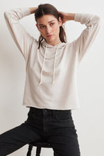 ABBY LUXE FLEECE CROPPED HOODIE