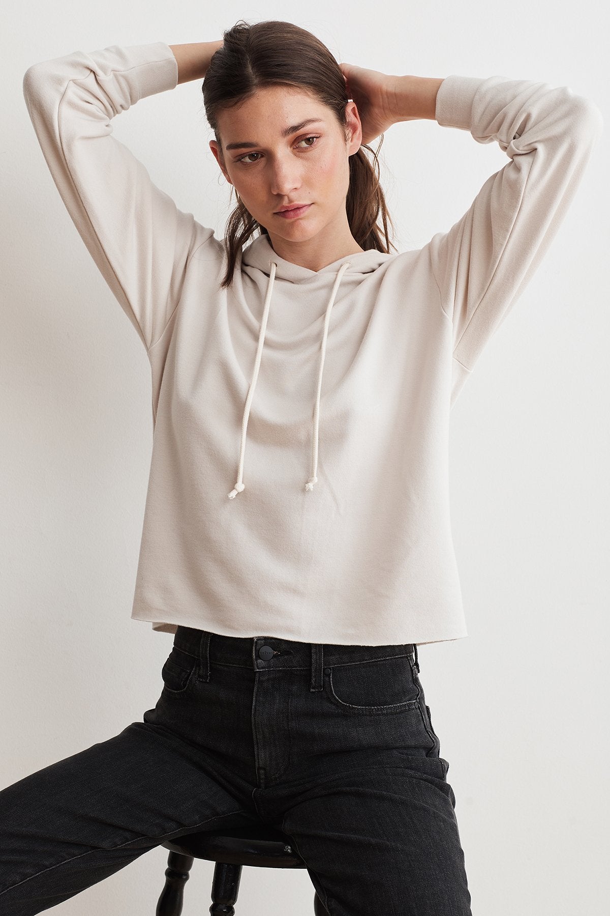 ABBY LUXE FLEECE CROPPED HOODIE