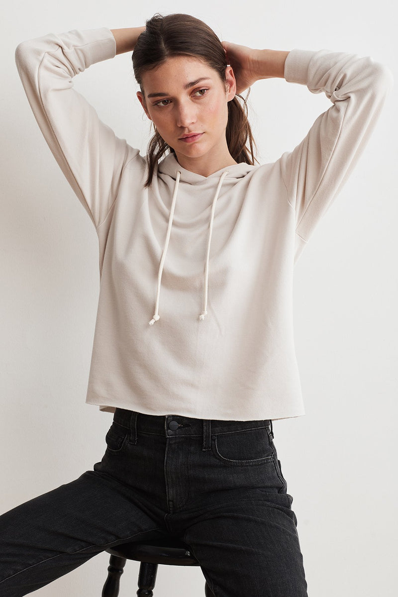ABBY LUXE FLEECE CROPPED HOODIE