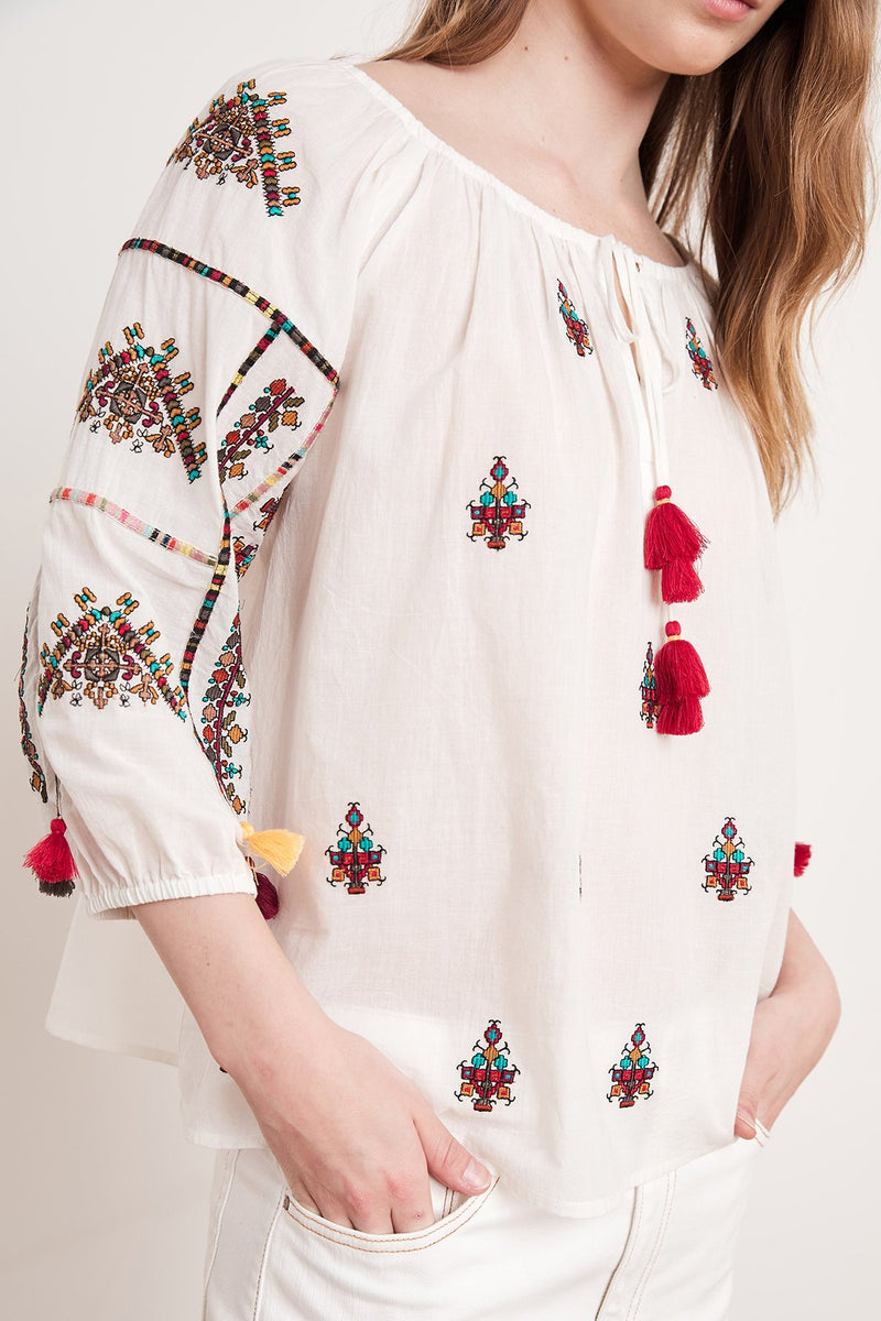 NYSSA EMBROIDERED BLOUSE