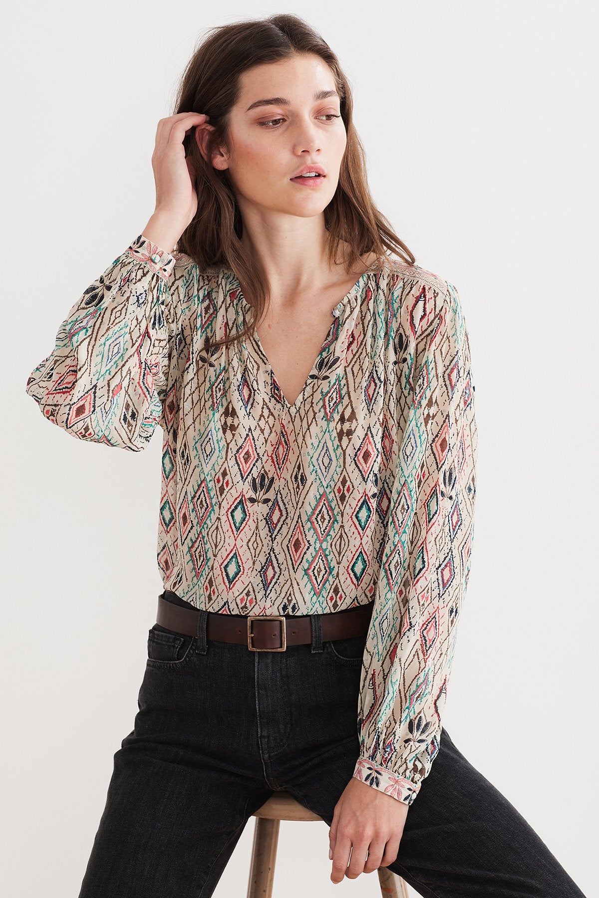 BRINN AZTECA LUREX BLOUSE