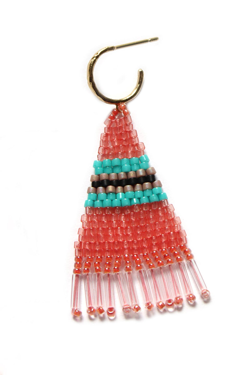 BRIE BEADED FRINGE EARRINGS BY BLUMA PROJECT