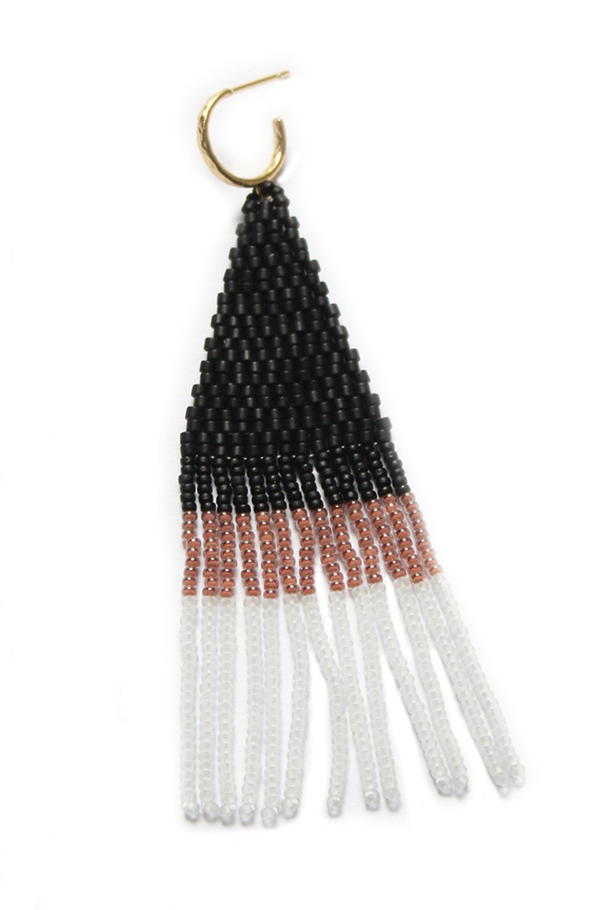 FRANJA BEADED FRINGE EARRINGS BY BLUMA PROJECT