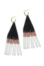 FRANJA BEADED FRINGE EARRINGS BY BLUMA PROJECT