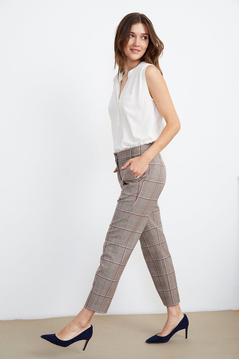 ABIGAIL PLAID STRAIGHT LEG PANT