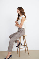 ABIGAIL PLAID STRAIGHT LEG PANT