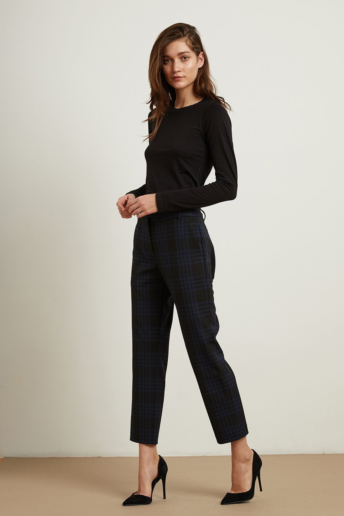 ALLISON PLAID STRAIGHT LEG PANT