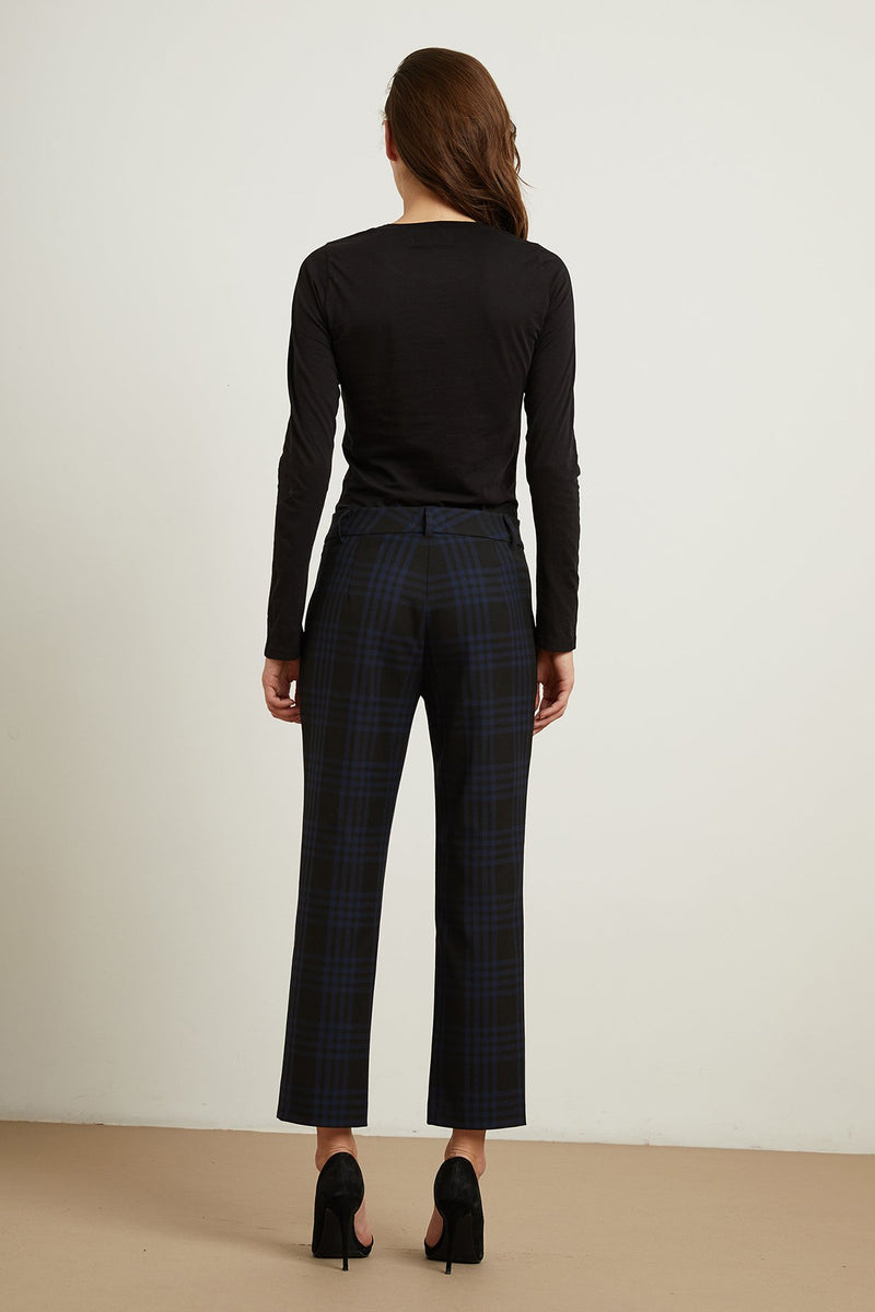 ALLISON PLAID STRAIGHT LEG PANT