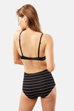 BRIGITTE PINSTRIPE RIBBED SWIM TOP BY SOLID AND STRIPED