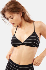 BRIGITTE PINSTRIPE RIBBED SWIM TOP BY SOLID AND STRIPED