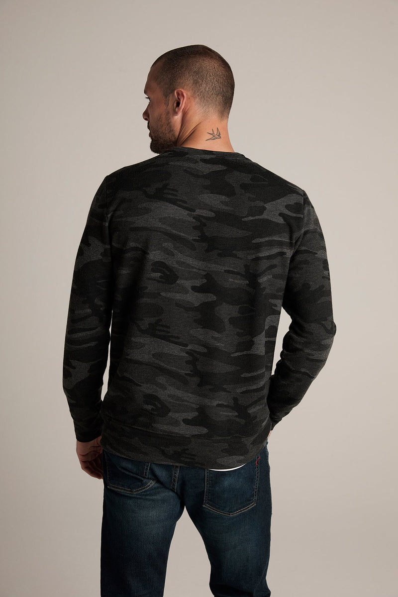 NEO CAMO PRINT FLEECE SWEATSHIRT