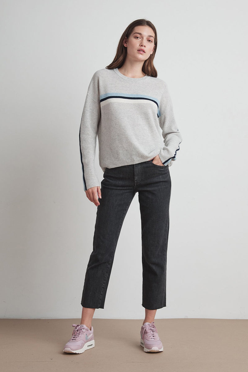 KYLA CASHMERE BLEND STRIPE SWEATER