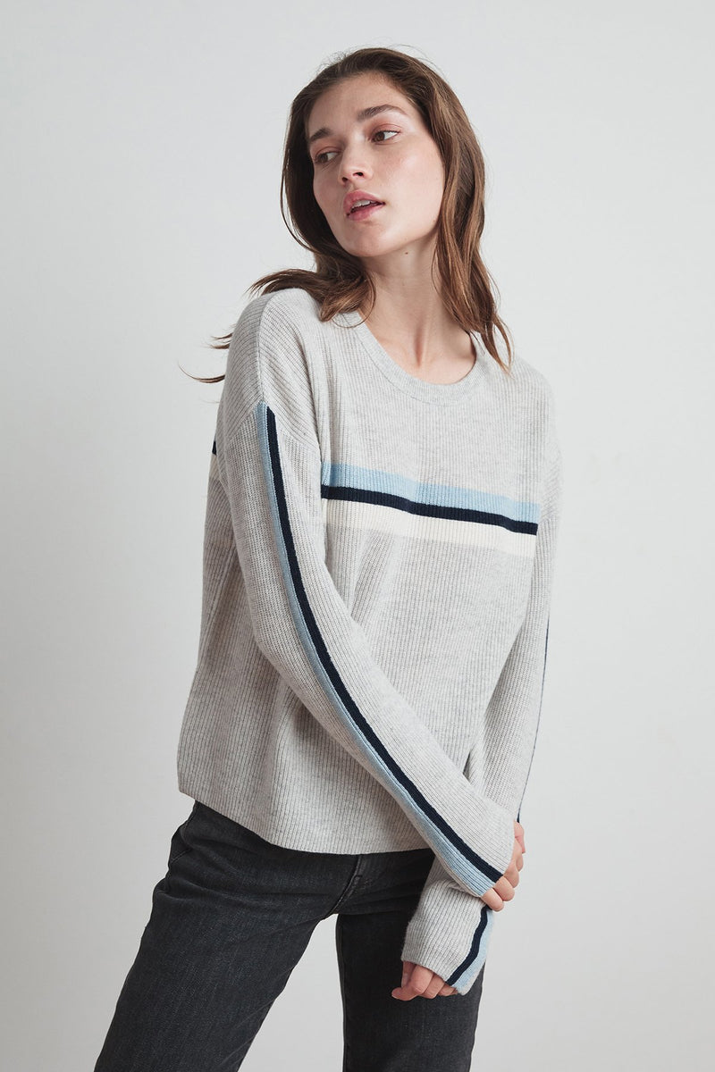 KYLA CASHMERE BLEND STRIPE SWEATER