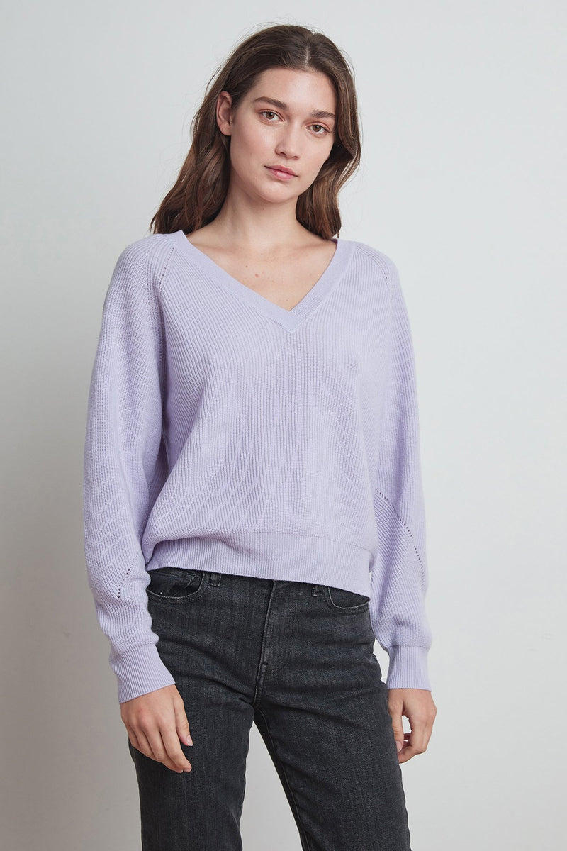 TONYA RIBBED CASHMERE SWEATER