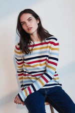 ALYSSA STRIPED CASHMERE SWEATER