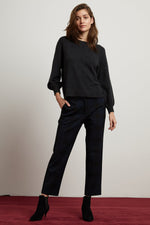 GABRIELLE CASHMERE PUFF SLEEVE SWEATER