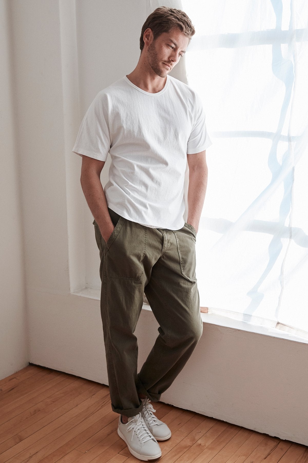 BRODIE COTTON CANVAS UTILITY PANT