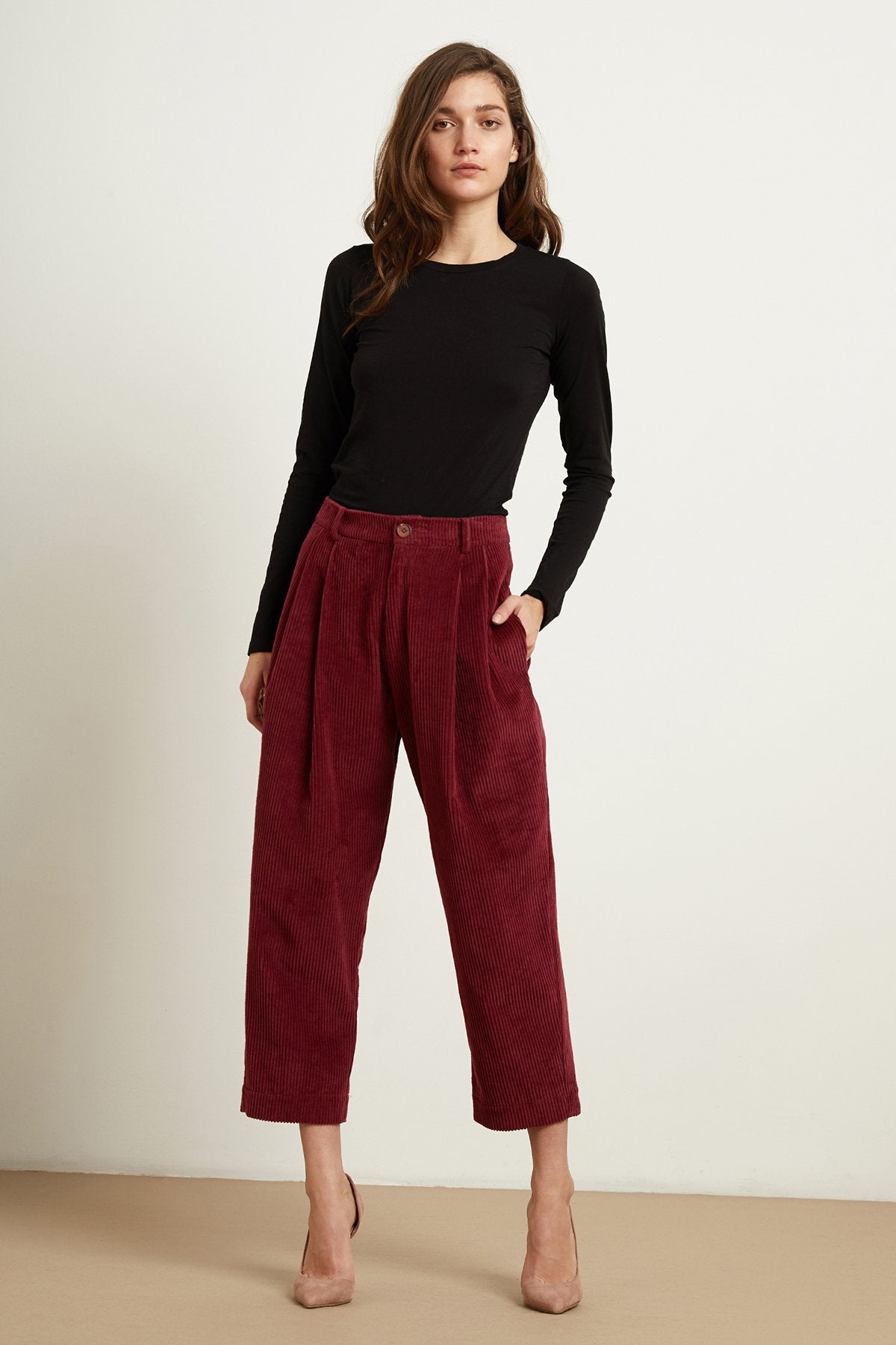 OPHELIA CORDUROY WIDE LEG TROUSER
