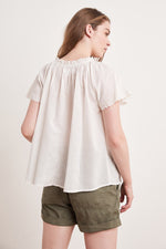 NOELY EYELET EMBROIDERED BLOUSE