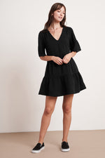 CHESNEY COTTON GAUZE RUFFLE DRESS