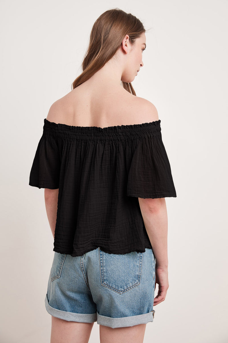 JULIE COTTON GAUZE TOP